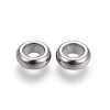 Tarnish Resistant 201 Stainless Steel Stopper Beads STAS-I100-18P-1