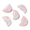 Natural Rose Quartz Carved Healing Moon with Human Face Figurines G-B062-06E-1