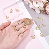12Pcs 4 Styles Brass Micro Pave Cubic Zirconia Charms KK-GA0001-73G-3