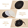 3Pcs 3 Colors Linen Mini Hat Fascinator Base AJEW-FG0004-04-4