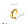 Minimalist 304 Stainless Steel Knot Open Cuff Rings EO4616-1-2