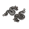 Brass Micro Pave Cubic Zirconia Links Connectors ZIRC-G157-46B-2