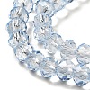 Transparent Baking Paint Glass Beads Strands DGLA-A034-T6mm-D13-3