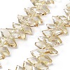 Electroplate Rhombus Glass Beads Strands EGLA-A036-12A-PL04-1