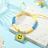 MIYUKI Glass Seed Rectangle Charm Bracelet BJEW-MZ00037-05-4