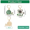 Alloy Enamel Yarn Ball & Cat Charm Locking Stitch Markers HJEW-PH01721-2