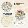 50Pcs 5 Colors Alloy Enamel Pendants ENAM-FH0001-70-3