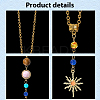 3Pcs 3 Colors Resin & Glass Pendant Decorations HJEW-SC0002-66-4