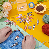 20Pcs 10 Colors Cat Alloy Enamel Pendant Locking Stitch Markers HJEW-WH00158-4