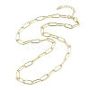 Brass Paperclip Chain Necklaces NJEW-A042-17G-04-2