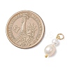 Natural Freshwater Pearl Potato & Shell Pearl Round Bead Pendants PALLOY-JF04714-02-3