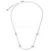 TINYSAND 925 Sterling Silver Interlocking Chain Necklaces TS-N320-S-2