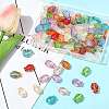 80Pcs 10 Colors Electroplate and Golden Metal Enlaced Glass Beads EGLA-FS0001-57-7