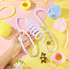 3Pcs 3 Colors Cloth & Iron Spring Ball Cat Toys AJEW-TA0002-21-5