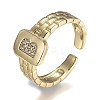 Brass Micro Pave Clear Cubic Zirconia Cuff Rings RJEW-H538-02G-B-3