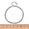 304 Stainless Steel Rhinestone Cup Chain Bracelets for Women BJEW-G753-01P-01-5