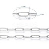 Brass Paperclip Chains X-CHC-S008-001B-P-6