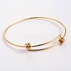 Adjustable Ion Plating(IP) 304 Stainless Steel Expandable Bangle Making BJEW-L523-16-2