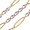 304 Stainless Steel Enamel Link Chains CHS-U003-01G-03-1