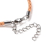 Braided Leather Cord Bracelet Making MAK-L018-05G-3