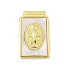 Rack Plating Brass Pave Natural Shell Pendants KK-G513-26G-1