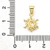 Sun Brass Micro Pave Cubic Zirconia Charms KK-S508-06G-3