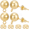20Pcs 304 Stainless Steel Round Post Stud Earring Findings STAS-BBC0004-76-1
