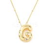 Brass Micro Pave Clear Cubic Zirconia Pendant Necklaces NJEW-Z038-01G-G-2