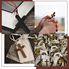100Pcs 2 Styles Dyed Wood Pendants FIND-BM0001-13-6