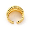 Rack Plating Brass Grooved Open Cuff Rings RJEW-K249-06G-3