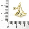 Halloween Themed Brass Micro Pave Black Cubic Zirconia Enamel Pendants KK-L248-02G-3