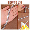 Rectangle Plastic Beaded Trimming DIY-WH0656-36A-4