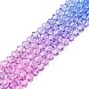 Gradient Color Baking Paint Glass Bead Strands X1-DGLA-A039-T2mm-A019-4