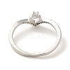 Brass Micro Pave Cubic Zirconia Rings for Women RJEW-E295-03P-3