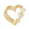 Brass Micro Pave Cubic Zirconia Pendants KK-M099-09G-1