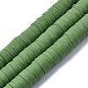 Flat Round Handmade Polymer Clay Beads CLAY-R067-12mm-43-1