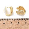 Brass Micro Pave Cubic Zirconia Hoop Earrings KK-CBA98BA-08G-D-6