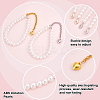 2 Pairs 2 Colors Women's Detachable ABS Plastic Imitation Pearl Beaded Shoe Laces for High Heels FIND-PH0007-46-4