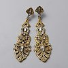 Crystal Rhinestone Teardrop Dangle Stud Earrings EJEW-WH0017-14A-1