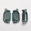 Tibetan Style Alloy Rectangle with Man Pendants X-TIBEP-JC1174-BG-1