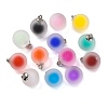 Frosted Resin Round Pendants RESI-U002-09-1