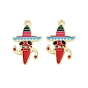 Cinco De Mayo Theme Alloy Enamel Pendants ENAM-V001-05A-G-1