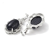 Synthetic Blue Goldstone Oval Pendants G-NH0025-15P-04-2