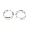 Tarnish Resistant 304 Stainless Steel Huggie Hoop Earrings EJEW-F111B-21mm-P-2