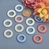 16Pcs 8 Colors Synthetic Luminous Stone Pendants G-CA0001-73-4