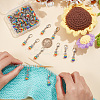 50Pcs Round Stripe Resin Pendant Stitch Markers HJEW-NB00028-3