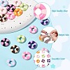 18Pcs 9 Colors Baking Paint Alloy Beads FIND-CJ0003-38-3