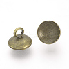 Brass Bead Cap Pendant Bails X-KK-R015-116AB-1