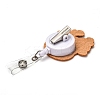 Christmas Reindeer/Stag/Deer Felt & ABS Plastic Badge Reel AJEW-I053-03-3