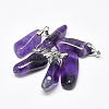 Natural Amethyst Pendants G-S266-03-1